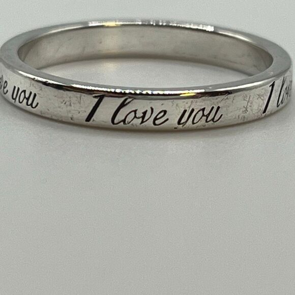 Tiffany Retired Notes "I Love You" Ring - Sterling Silver - Size 8.0 - Picture 7 of 11